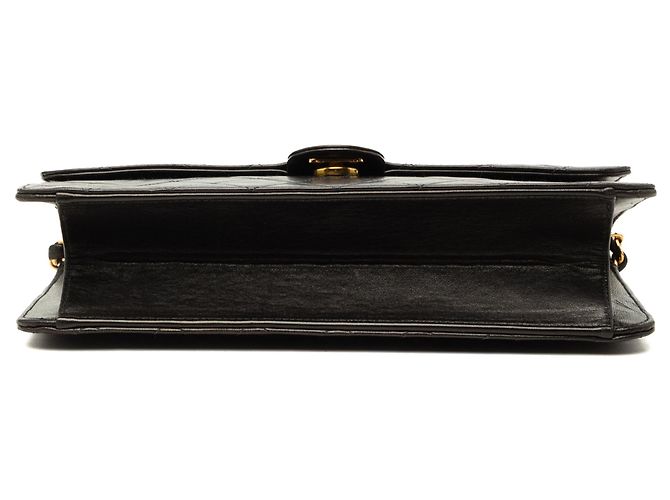 Borsa a tracolla Chanel Medium CC in agnello trapuntato nero - vista 3