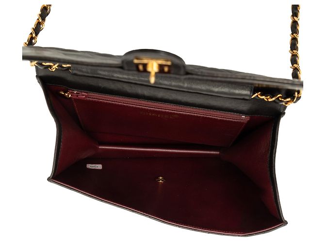 Borsa a tracolla Chanel Medium CC in agnello trapuntato nero - vista 4