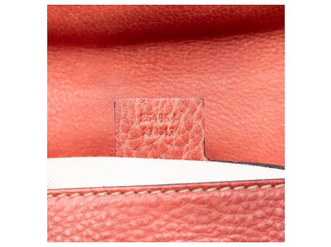 Borsa Gucci Medium New Bamboo in pelle rossa Rosso - vista 6