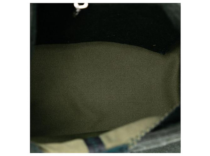 Borsa a tracolla in cotone verde Fendi - vista 4