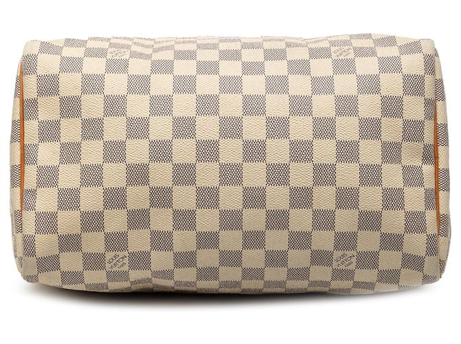 Borsa Boston Louis Vuitton Damier Azur bianca Speedy 30 Bianco - vista 3