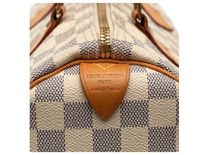 Borsa Boston Louis Vuitton Damier Azur bianca Speedy 30 Bianco - vista 5