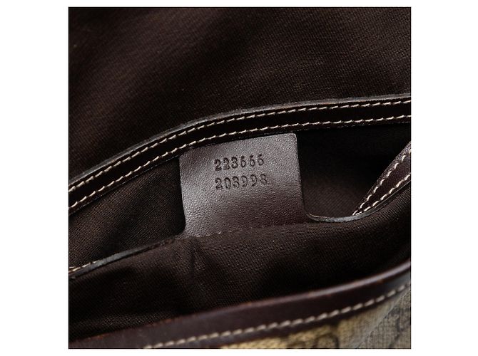 Borsa a tracolla Gucci GG Supreme beige - vista 6