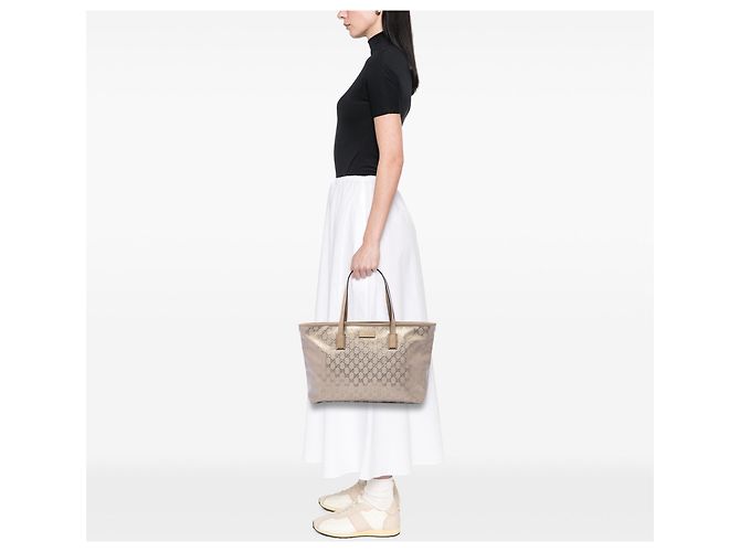 Tote Gucci Medium GG Imprimé Oro D'oro - vista 6