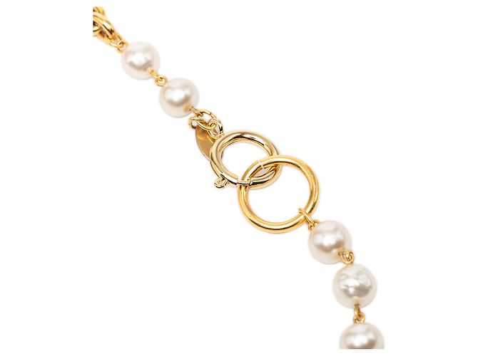 Collana a catena con perle finte placcata oro Gold Chanel Gold D'oro - vista 2