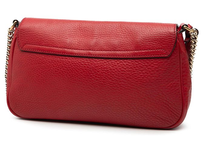 Borsa a tracolla Gucci Soho Medium in pelle rossa con catena Rosso - vista 2
