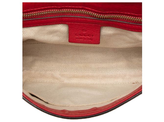 Borsa a tracolla Gucci Soho Medium in pelle rossa con catena Rosso - vista 4