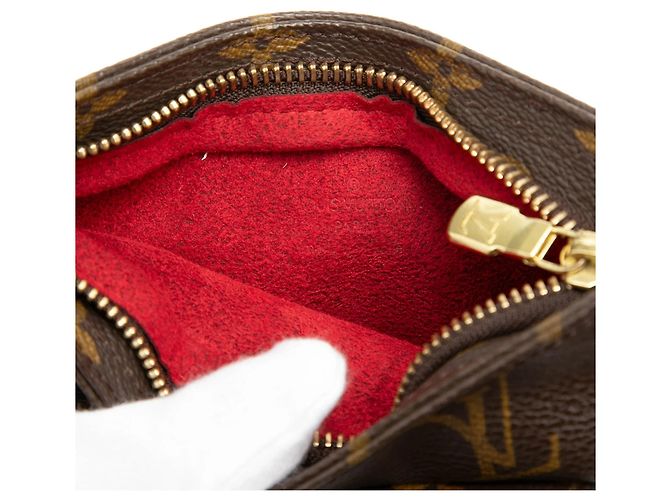 Clutch Louis Vuitton Monogram Partition marrone - vista 5