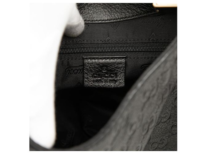 Borsa a tracolla da donna Gucci Medium Guccissima New nera Nero - vista 5