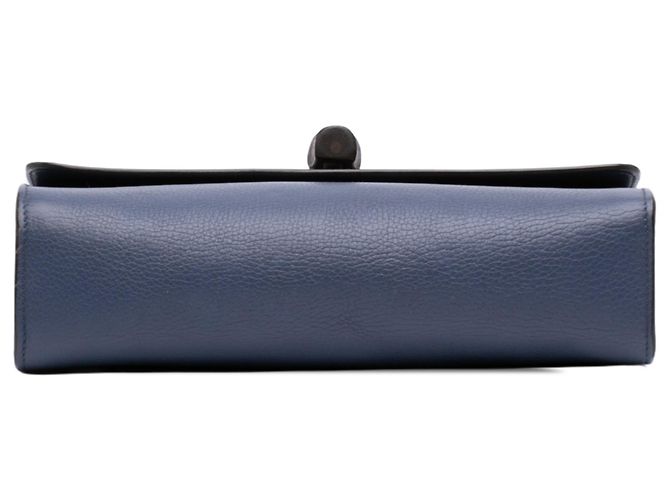 Bolso bandolera Gucci Medium Leather Miss Bamboo azul - vista 3
