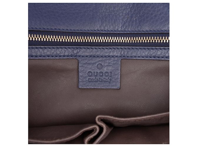 Bolso bandolera Gucci Medium Leather Miss Bamboo azul - vista 5
