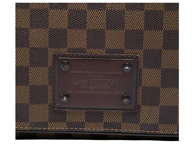 Borsa a tracolla Louis Vuitton Damier Ebene Brooklyn MM Marrone - vista 5