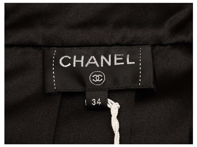Falda plisada de seda negra Chanel Talla FR 34 Negro - vista 4