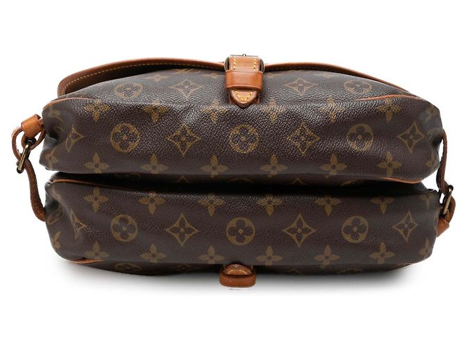Borsa a tracolla Louis Vuitton Monogram Saumur 25 marrone - vista 3