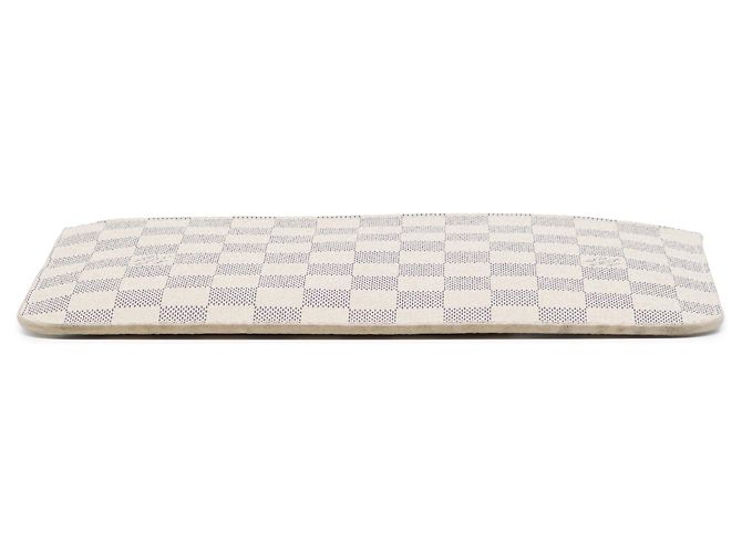 Pochette Louis Vuitton Damier Azur Neverfull MM Blanche - vue 3