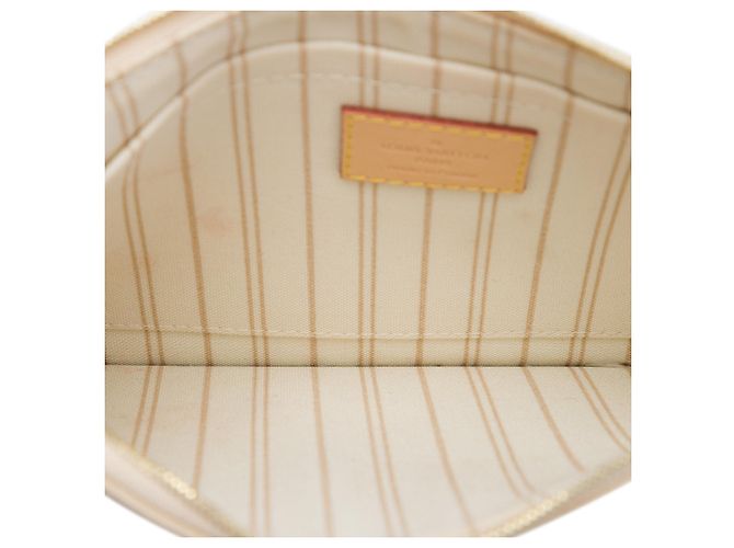 Pochette Louis Vuitton Damier Azur Neverfull MM Blanche - vue 4