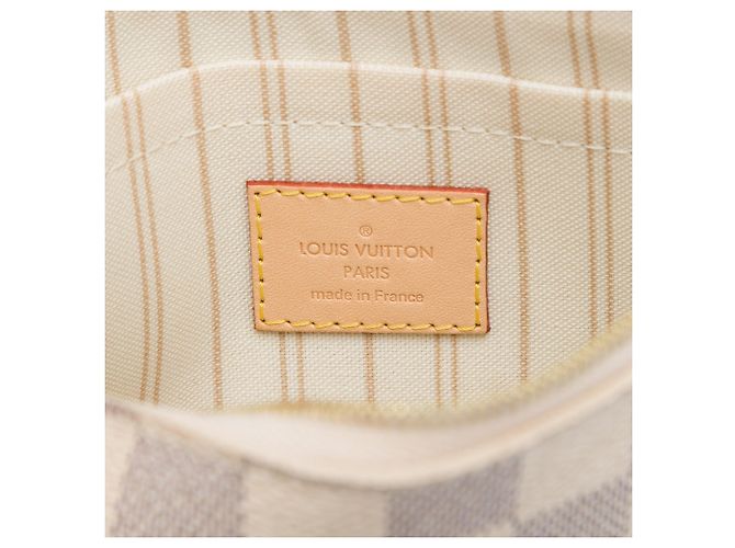 Pochette Louis Vuitton Damier Azur Neverfull MM Blanche - vue 5