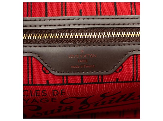 Borsa Tote Neverfull PM in Damier Ebene marrone Louis Vuitton - vista 5