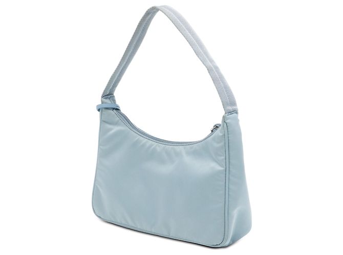 Borsa a tracolla blu Prada Tessuto Re Edition 2000 - vista 2