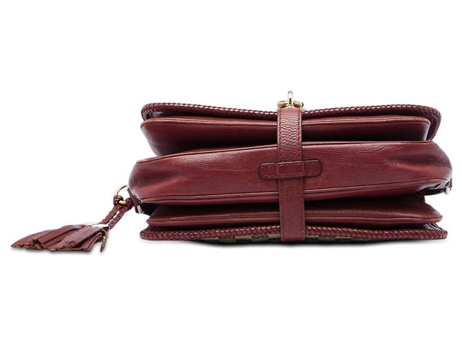 Borsa a tracolla Gucci GG Canvas Marrakech rossa Rosso - vista 3