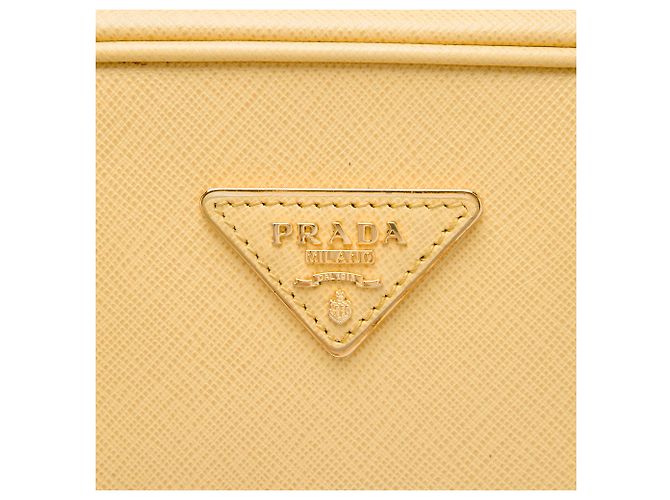 Bolso Prada Saffiano Lux Pyramid Frame amarillo - vista 5