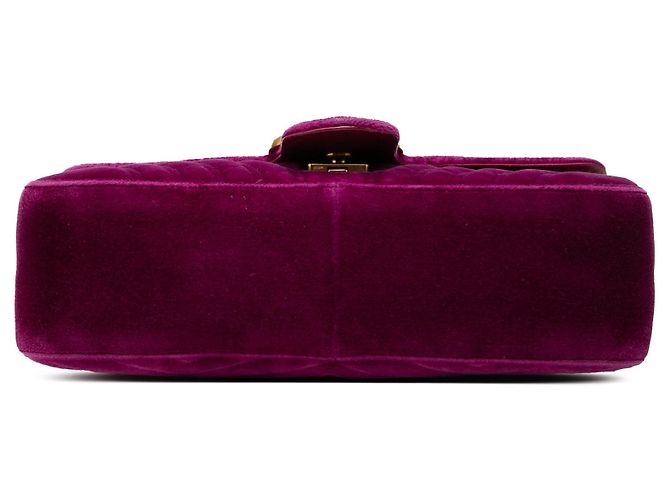 Borsa a tracolla Gucci Medium GG Marmont Matelasse in velluto viola Porpora - vista 3