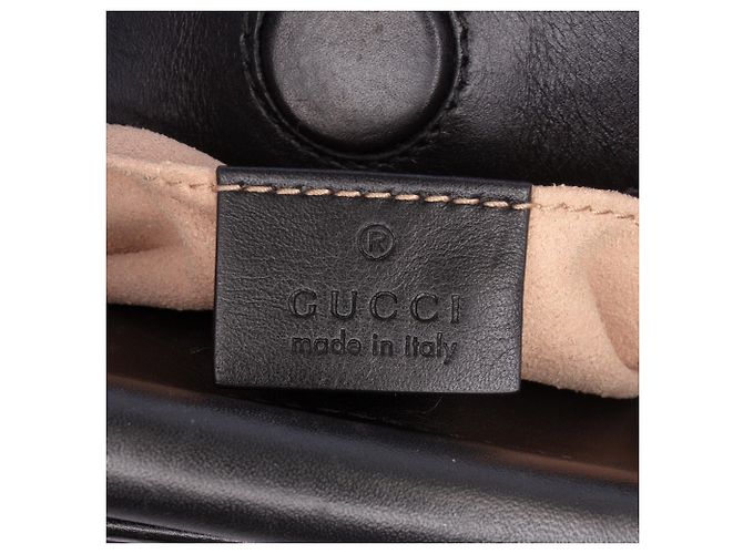 Borsa Gucci Mini Nappa Bamboo Web Nymphaea nera Nero - vista 6