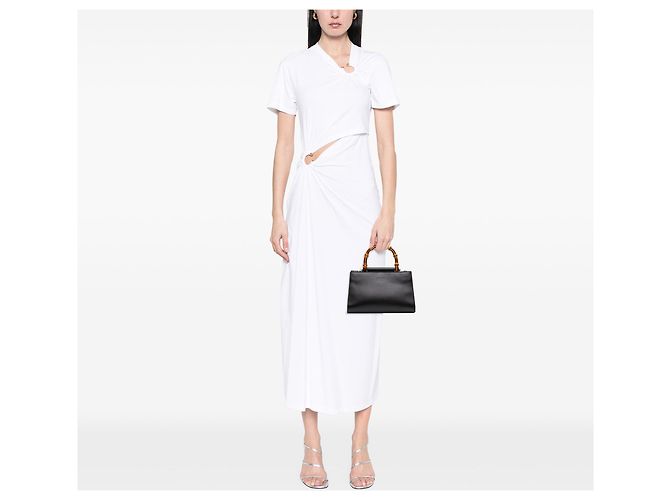 Borsa Gucci Mini Nappa Bamboo Web Nymphaea nera Nero - vista 7