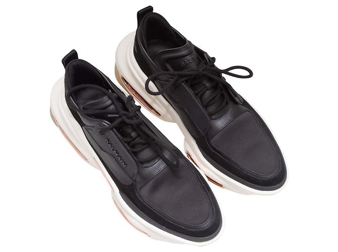 Sneakers basse Balmain B-bold bianco e nero Taglia 41 - vista 2