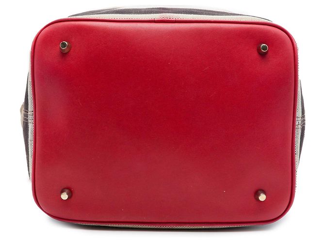 Borsa a secchiello e borsa a mano Burberry Medium Mega Check Canvas Ashby marrone - vista 3