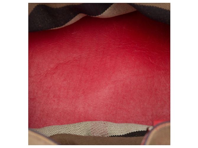 Borsa a secchiello e borsa a mano Burberry Medium Mega Check Canvas Ashby marrone - vista 4
