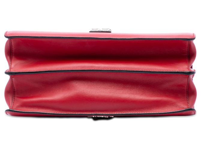 Borsa Prada City Elektra in vitello e Saffiano borchiata rossa Rosso - vista 3