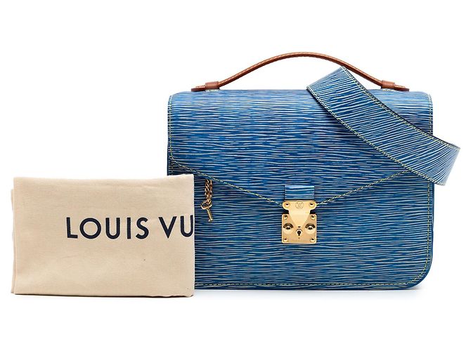 Pochette Metis in Epi Denim e Reverse Monogram blu Louis Vuitton - vista 7