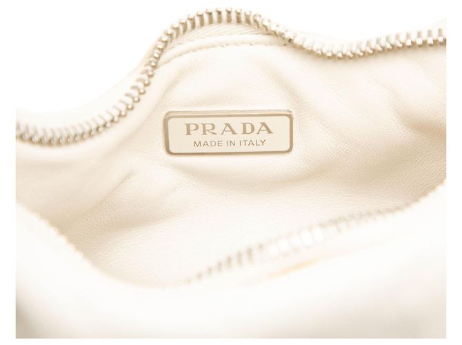 Borsa satchel Prada Mini Nappa Soft Padded bianca Bianco - vista 5
