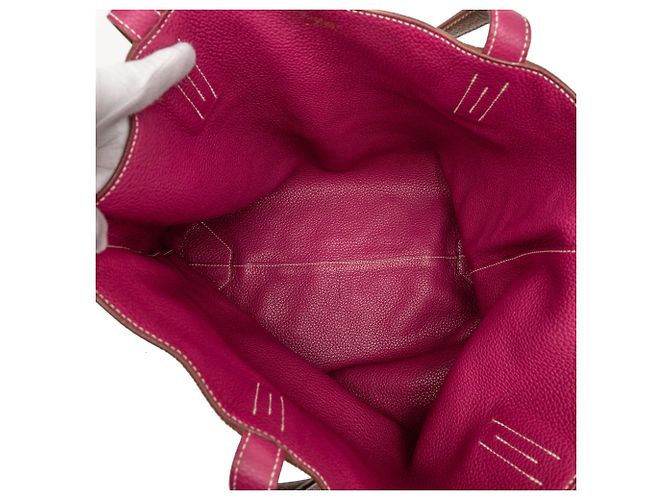 Borsa Tote Hermès Clemence Double Sens 36 marrone - vista 4