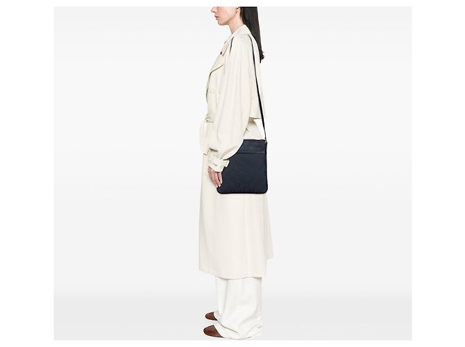 Borsa a tracolla in tela Anagram blu LOEWE - vista 13