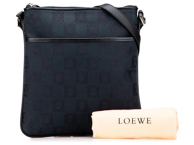 Borsa a tracolla in tela Anagram blu LOEWE - vista 14