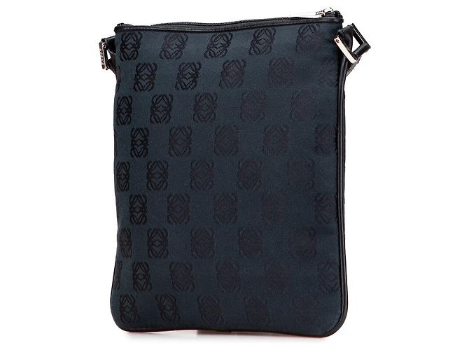 Borsa a tracolla in tela Anagram blu LOEWE - vista 2