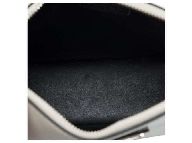 Borsa a tracolla in pelle spazzolata bianca Prada Bianco - vista 4