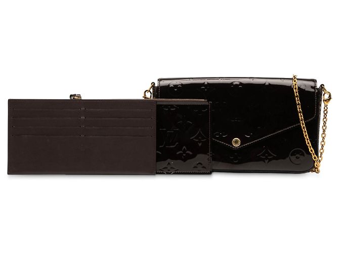 Pochette Félicie Borsa a tracolla Pochette Felicie Monogram Vernis viola Louis Vuitton Porpora - vista 8