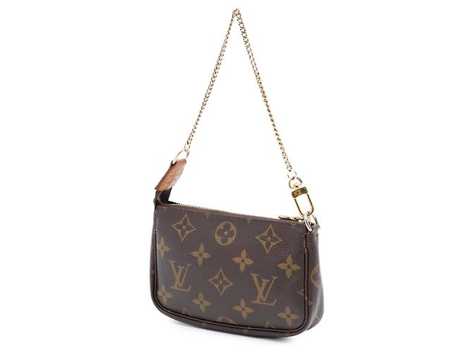 Borsa Louis Vuitton Monogram Mini Pochette Accessoires marrone - vista 2