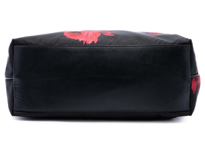 Borsa a tracolla Prada Tessuto Stampato Rose nera Nero - vista 3