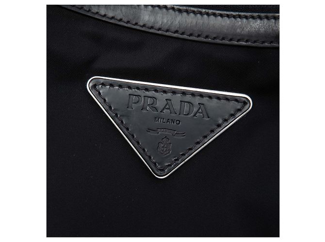 Borsa a tracolla Prada Tessuto Stampato Rose nera Nero - vista 5