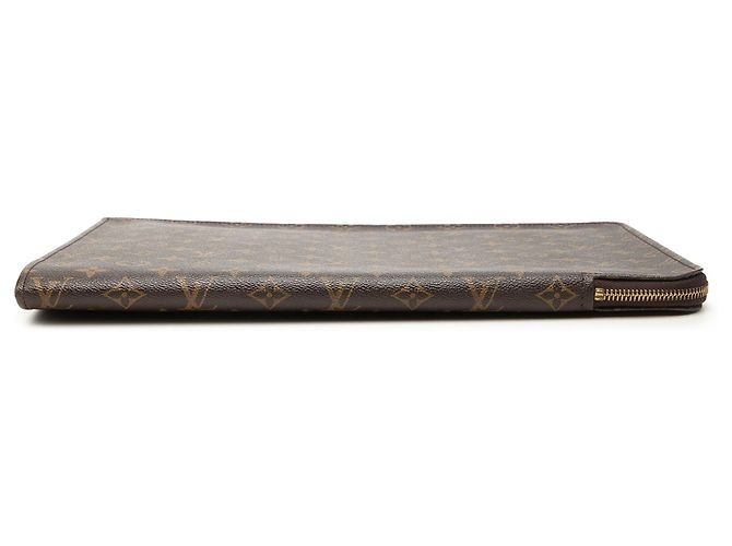 Cartella Louis Vuitton Monogram Poche Documents Portfolio Marrone - vista 3