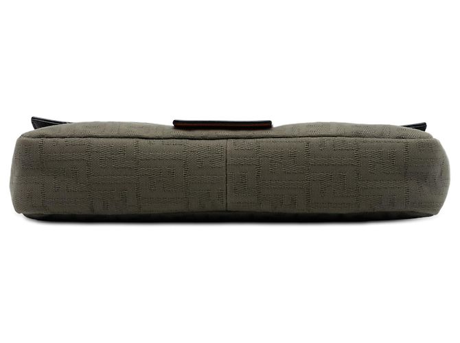 Borsa a tracolla convertibile Fendi Large in tela Zucca e pelle marrone - vista 3