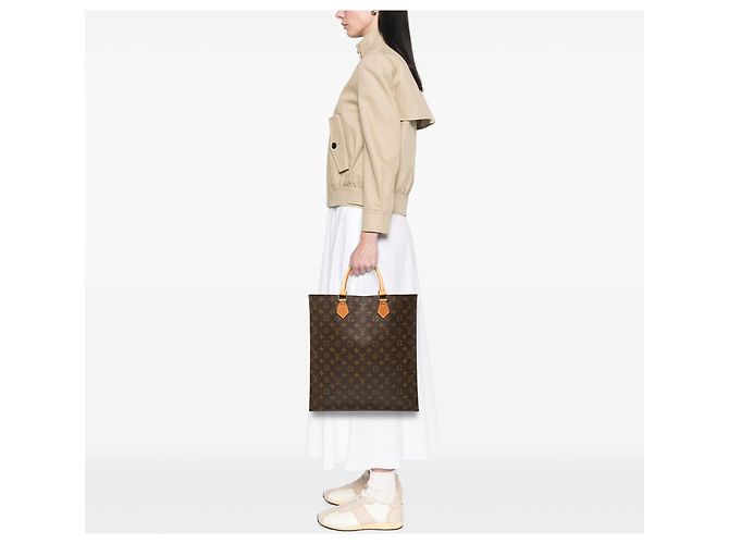 Borsa Tote Louis Vuitton Monogram Sac Plat marrone - vista 6