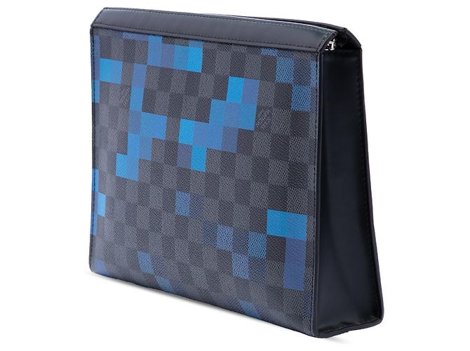 Pochette Voyage MM Damier Graphite Pixel Louis Vuitton Grigio - vista 2