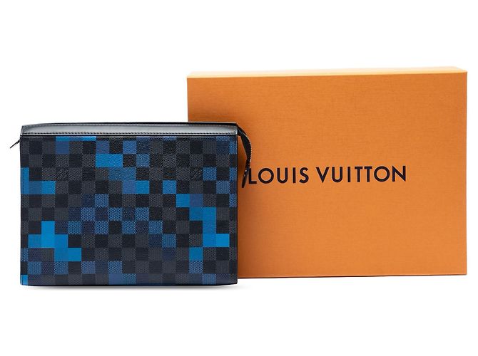 Pochette Voyage MM Damier Graphite Pixel Louis Vuitton Grigio - vista 7