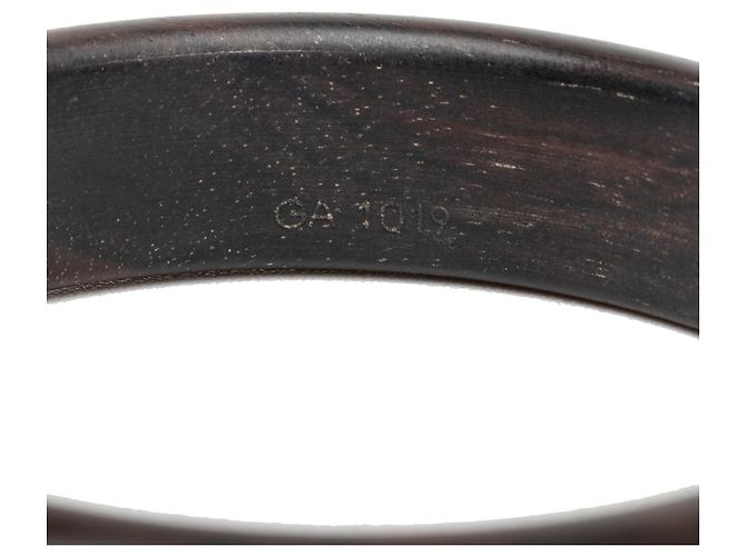 Bracciale rigido Louis Vuitton Monogram Tiger Wood ottone Sylvania Nero - vista 4
