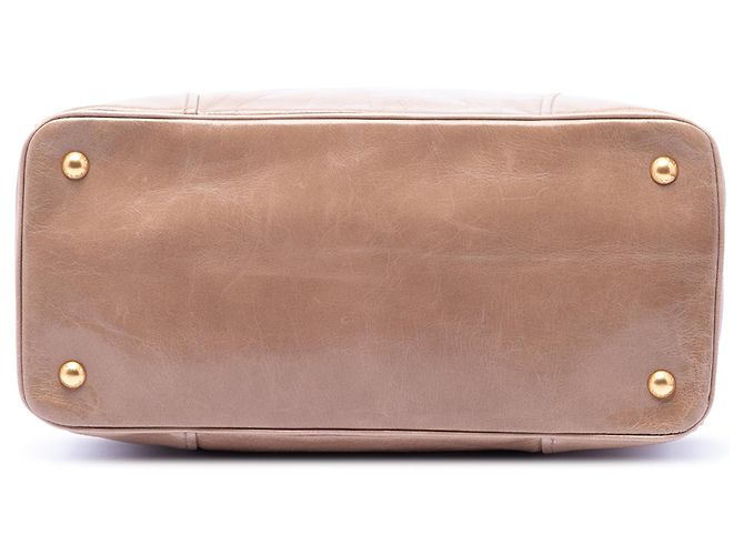 Bolso Prada Vitello Shine marrón Castaño - vista 3